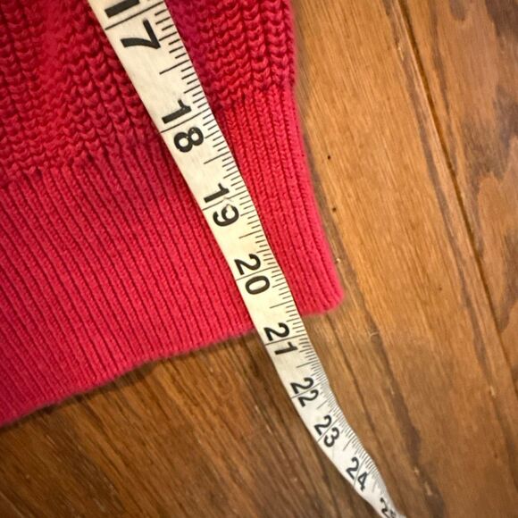Loft cotton pink quarter ribbed pullover sweater small petite - Picture 6 of 10